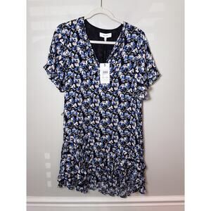 Reiss Lulu Ditsy Flippy Mini Dress Short Sleeve Womens Size 4 $320 NWT